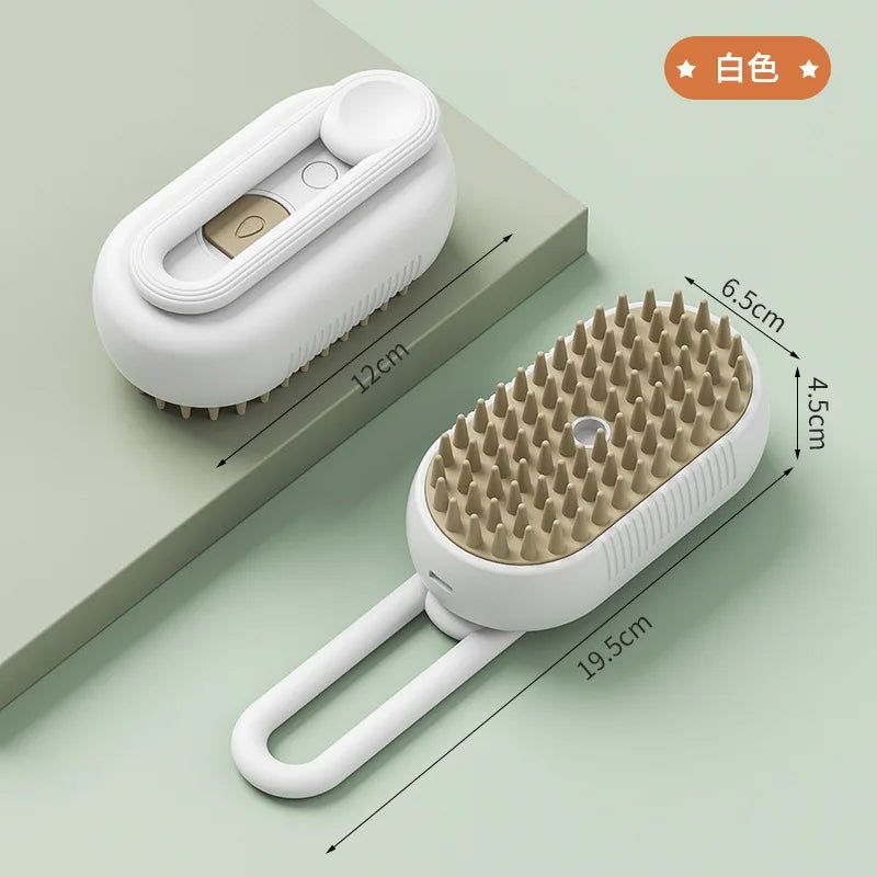 3 in 1 Electric Spray Pets Brush - white