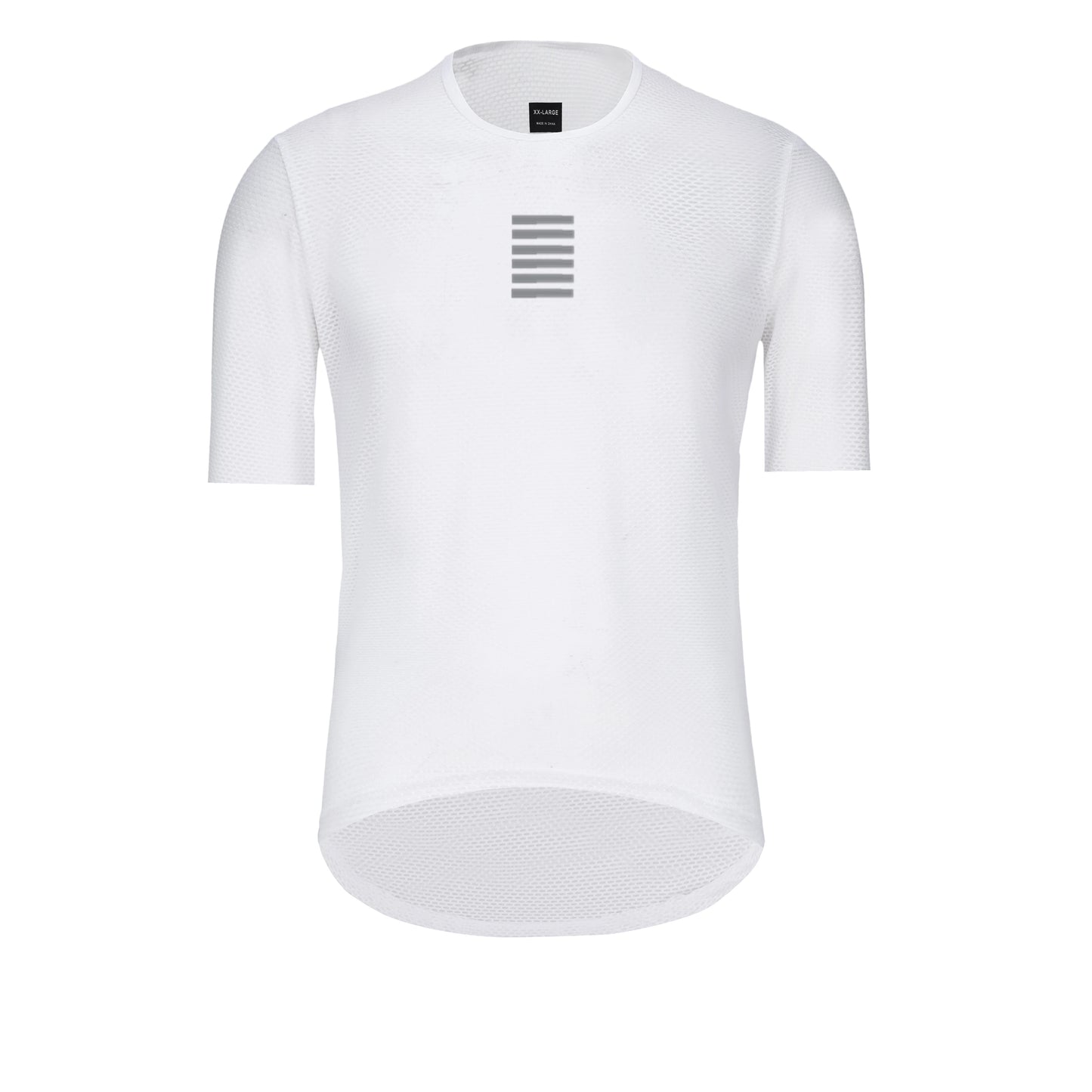 Set of two Rsantce 2024 men’s summer cycling undershirts designed with breathable mesh fabric short sleeves white one