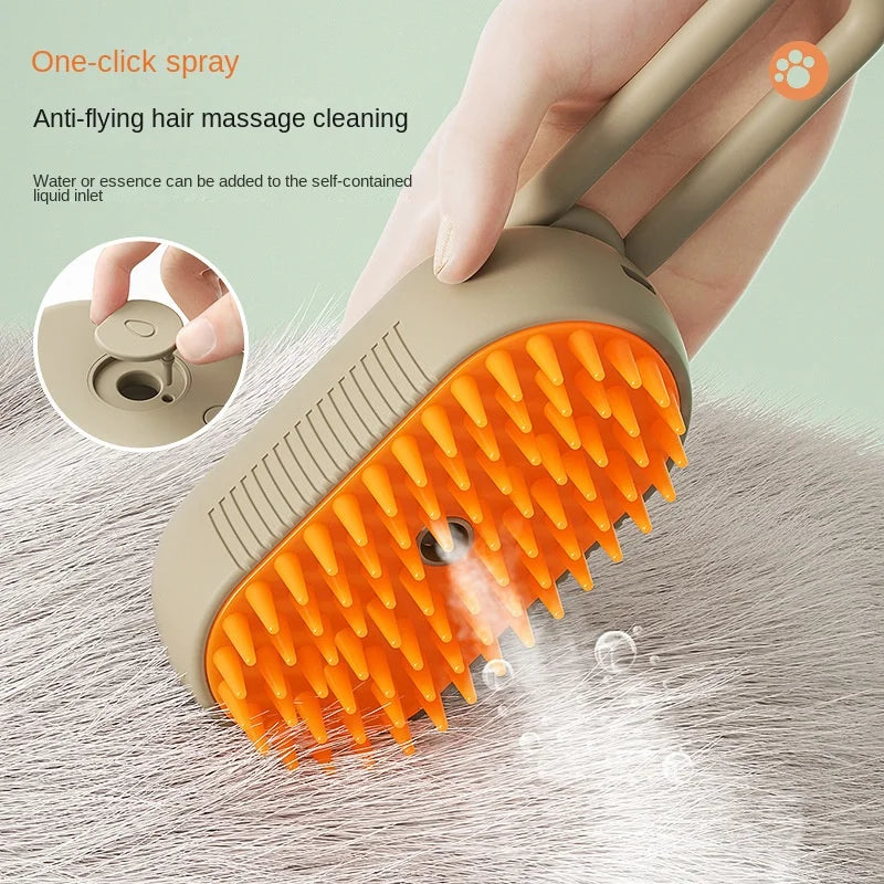 3 in 1 Electric Spray Pets Brush - orange