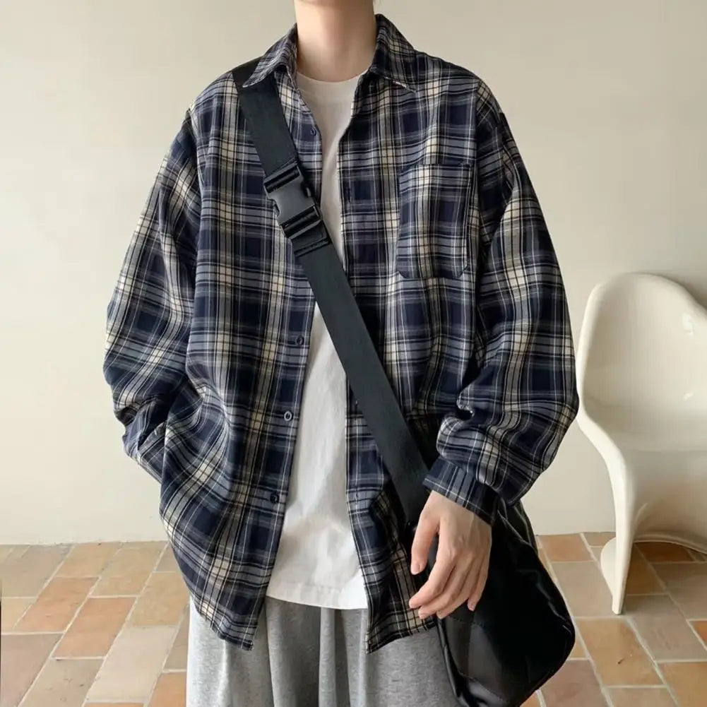 Jacket Retro Plaid Print Men's - 3