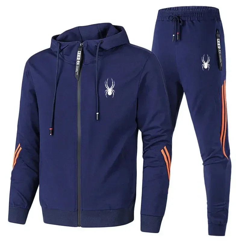 Men’s Zipper Jacket & Jogger Set – Spring/Autumn Style