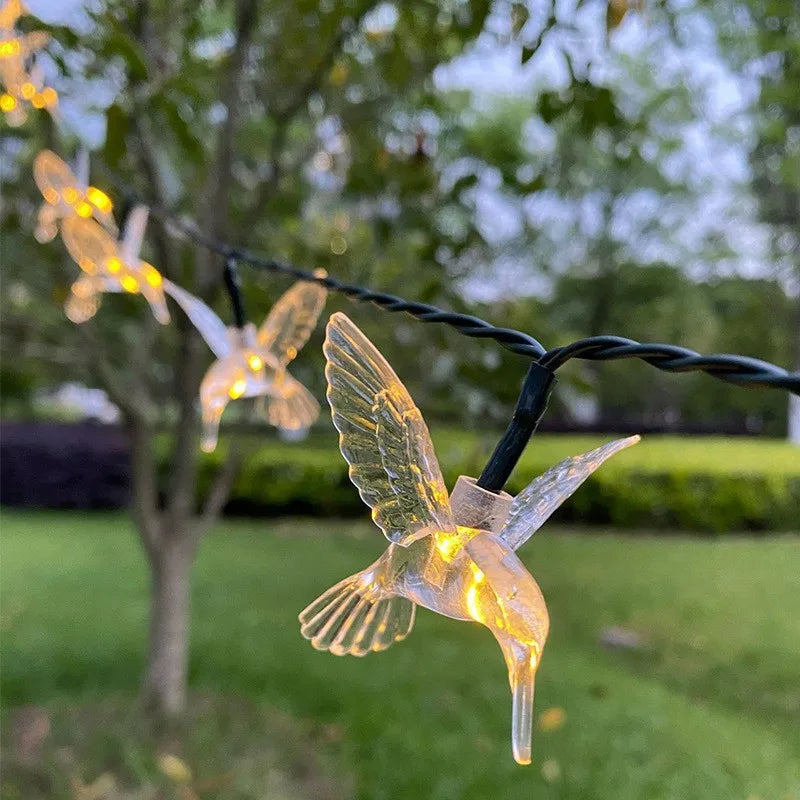 Solar Hummingbird String Lights Outdoor 7