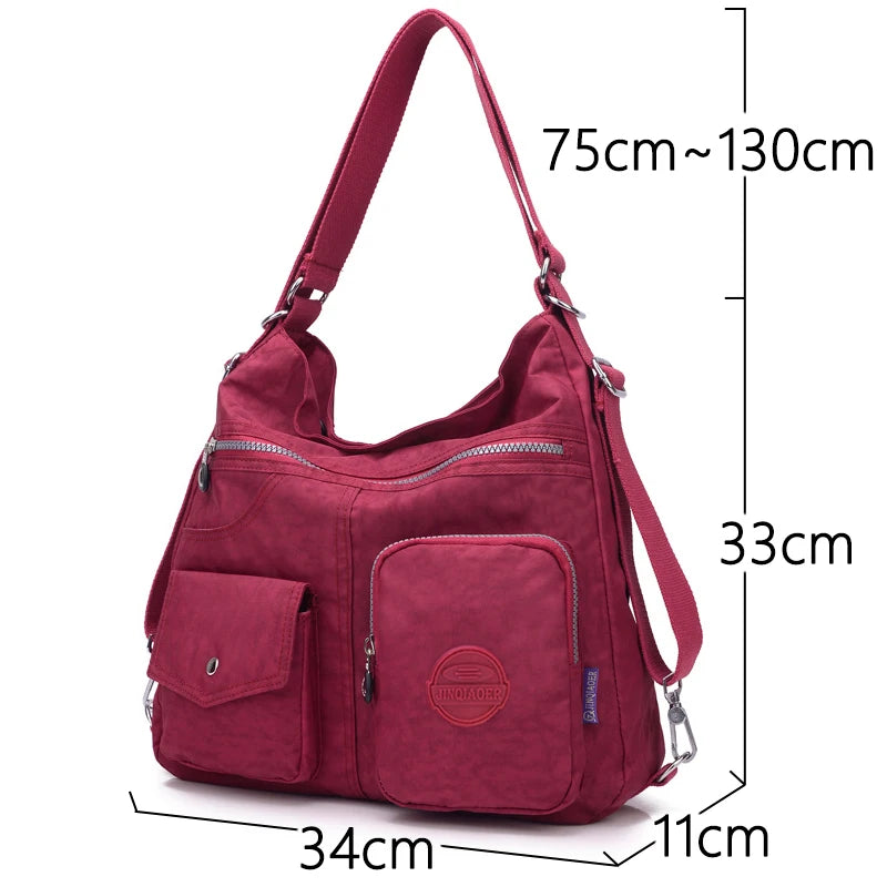 Luxury Waterproof Women’s Designer Handbag Large Capacity Crossbody Tote - dimensions