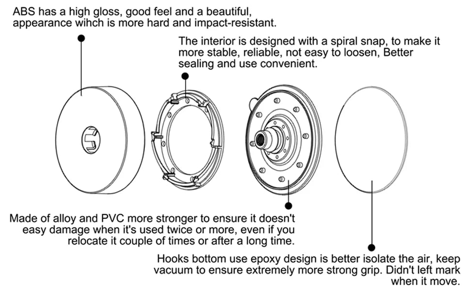 Bathroom Towel Hook Vacuum Suction Cup