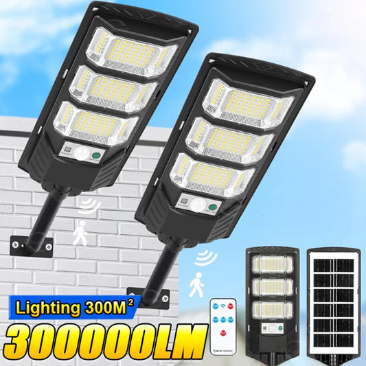30000LM Super Bright Outdoor Solar Lamp with Motion Sensor and Waterproof LED Light for Garden, Street, and Yard- 11