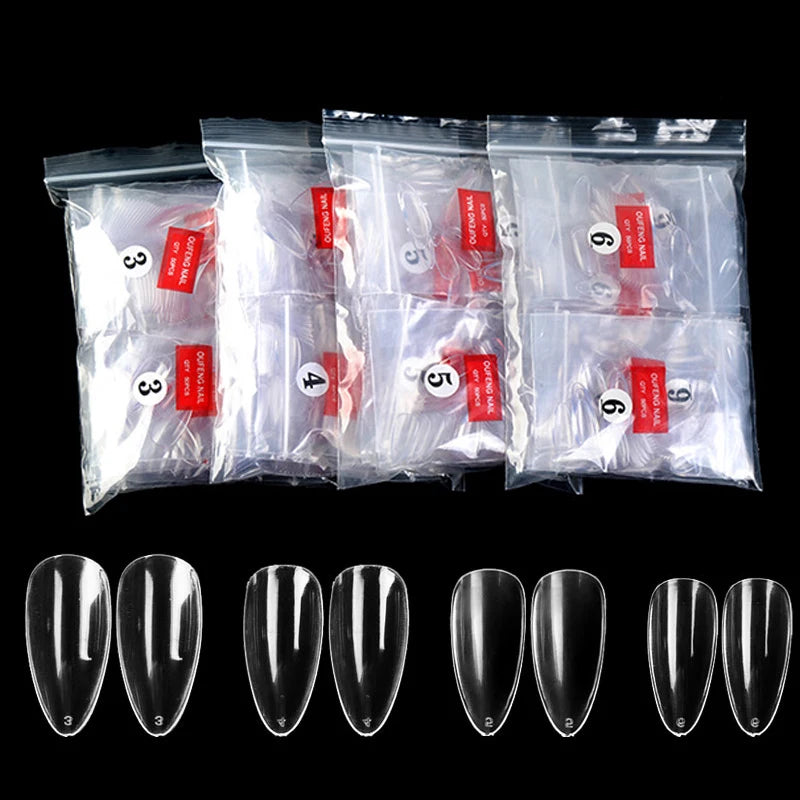 False Nails Single Clear Natural Color -05