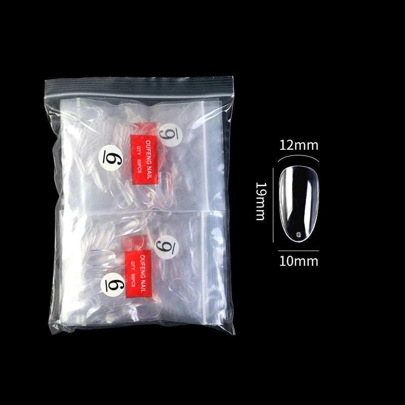 False Nails Single Clear Natural Color -06