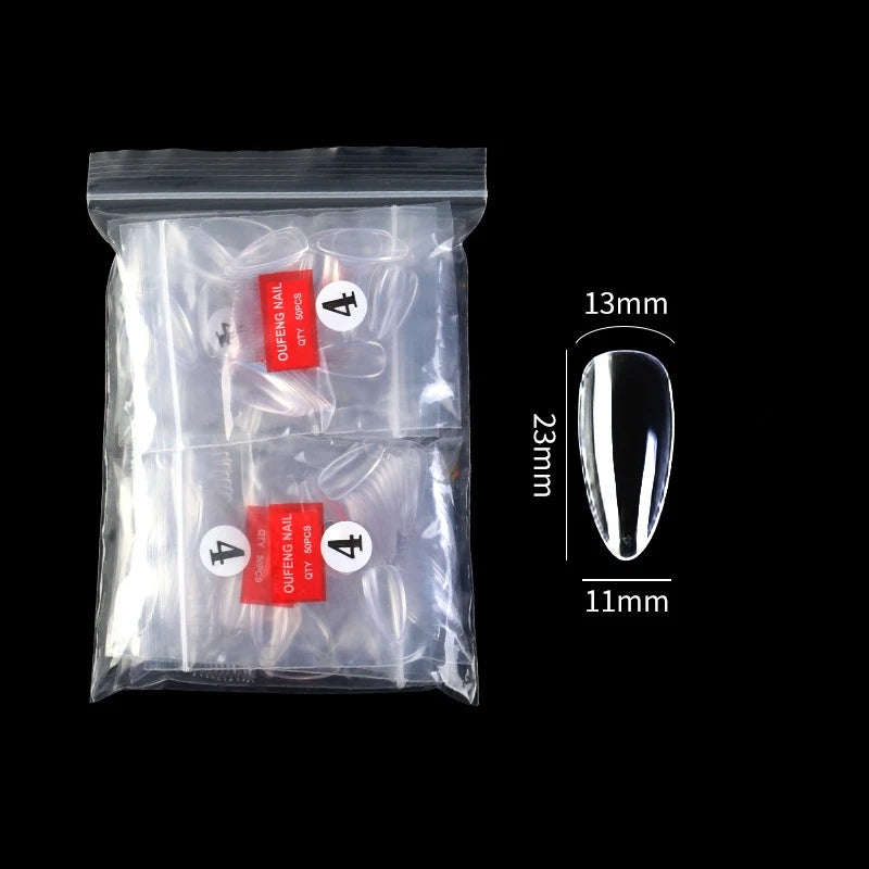 False Nails Single Clear Natural Color -20