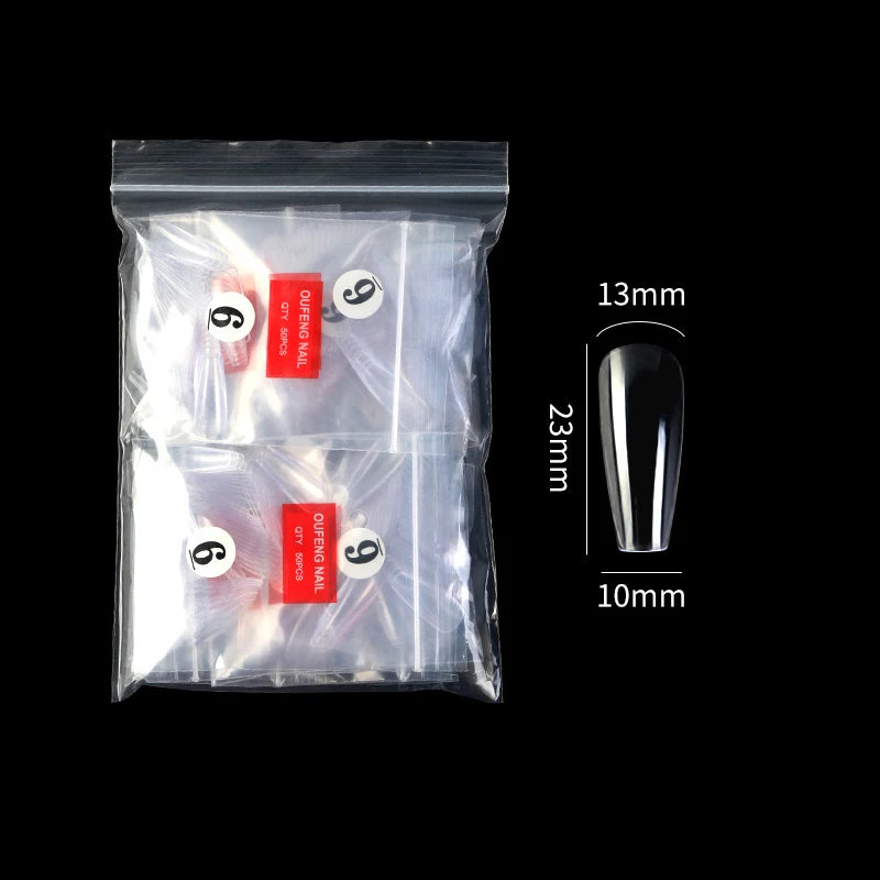 False Nails Single Clear Natural Color -25