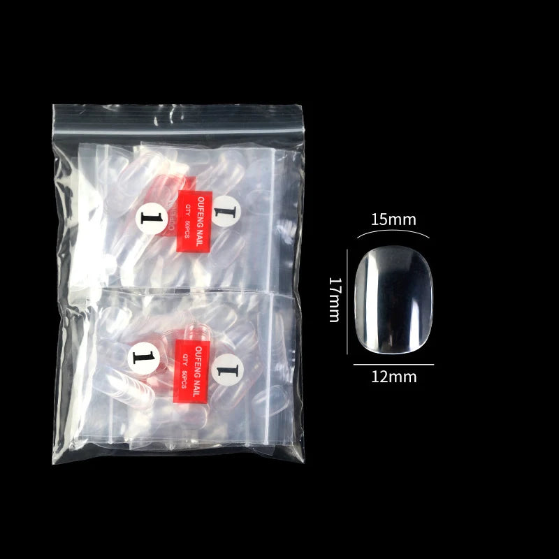 False Nails Single Clear Natural Color -29