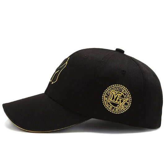 Unisex embroidered letter baseball cap with adjustable strap and sunshade design in Korean fashion style - yellow