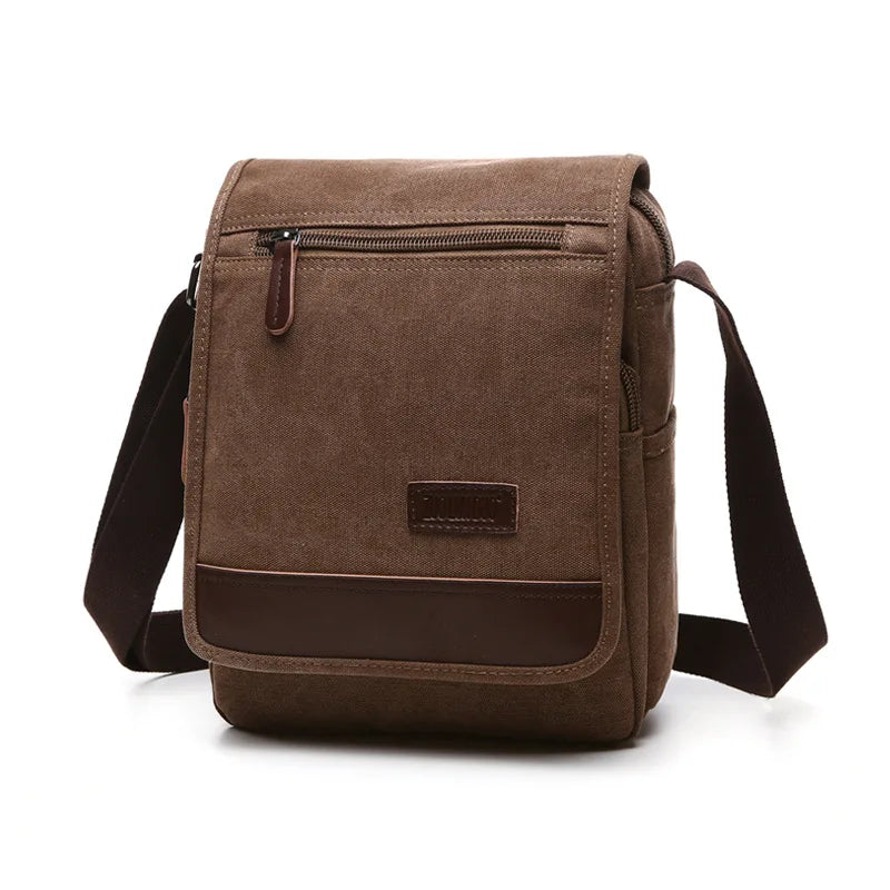 Brown shoulder bag on a white background