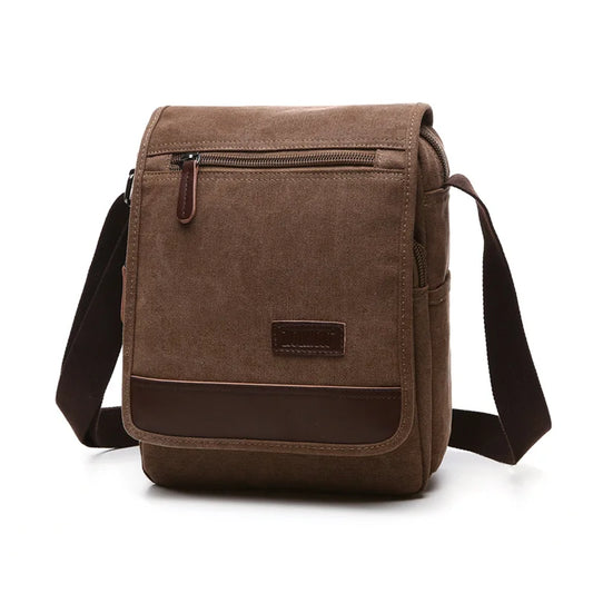 Brown shoulder bag on a white background