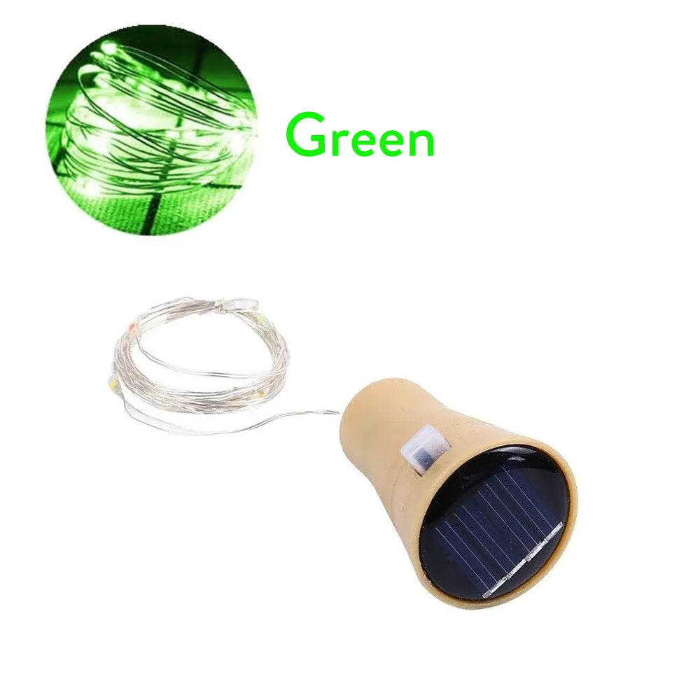 LEDs Wine Bottle String Light Copper Wire Cork Shape - 10