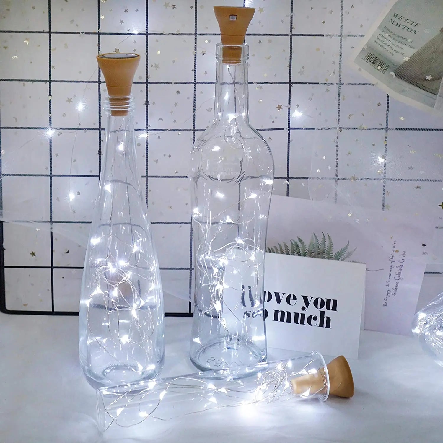 LEDs Wine Bottle String Light Copper Wire Cork Shape - 5