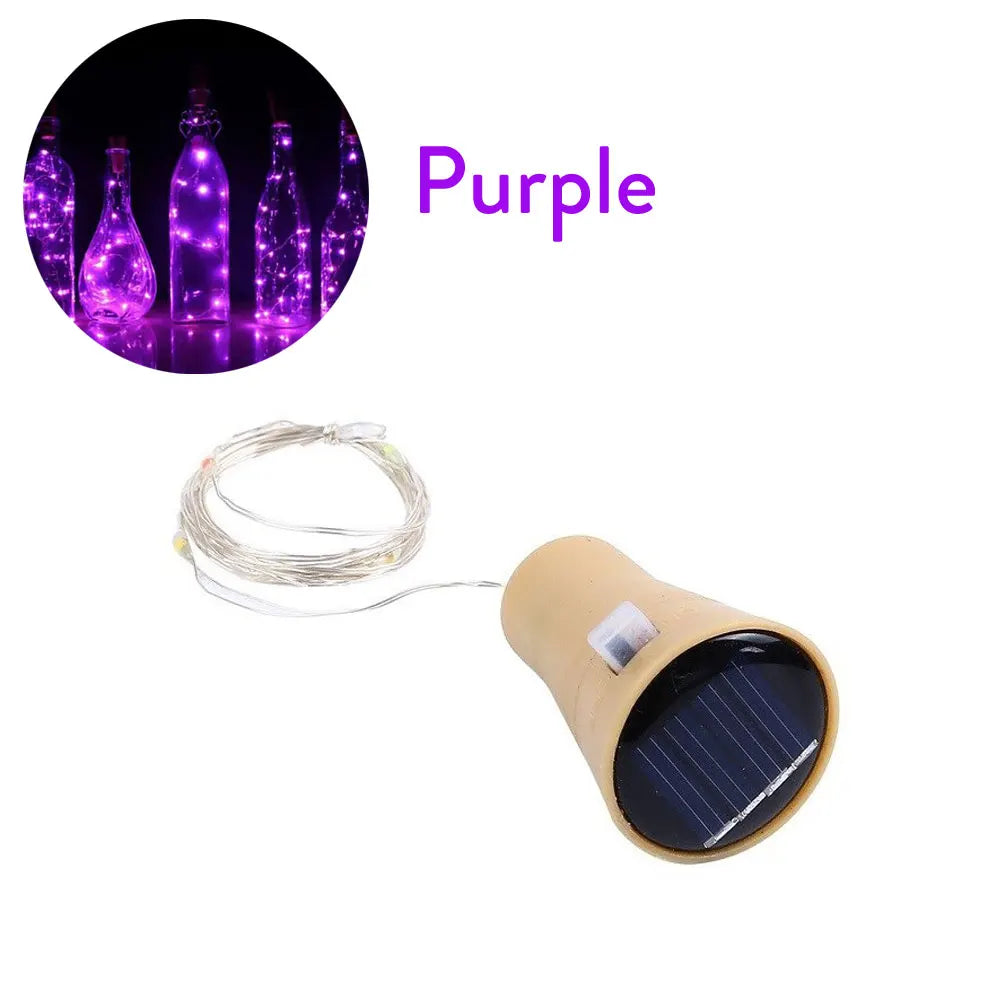 LEDs Wine Bottle String Light Copper Wire Cork Shape - 7