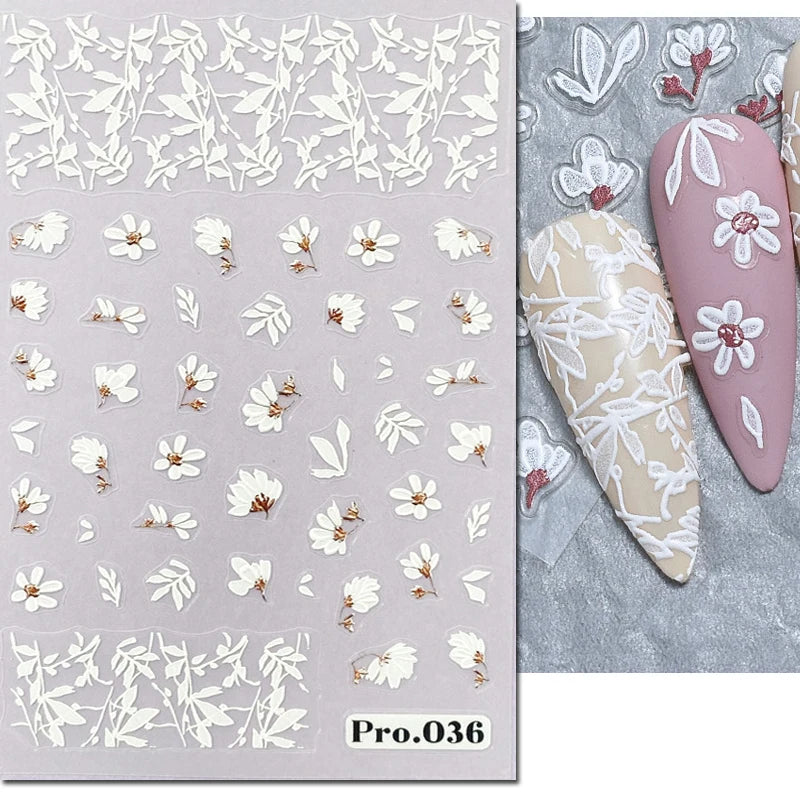 Nail Art Decals Adhesive Decorations For Manicure - 10