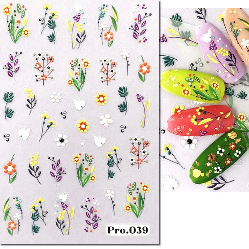 Nail Art Decals Adhesive Decorations For Manicure - 11