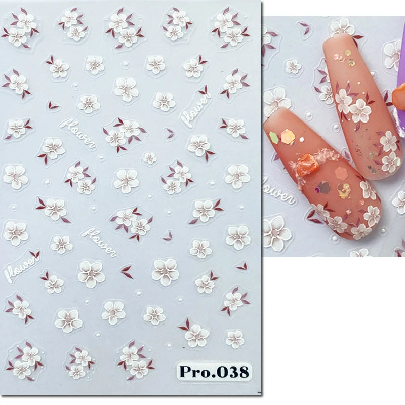 Nail Art Decals Adhesive Decorations For Manicure - 12