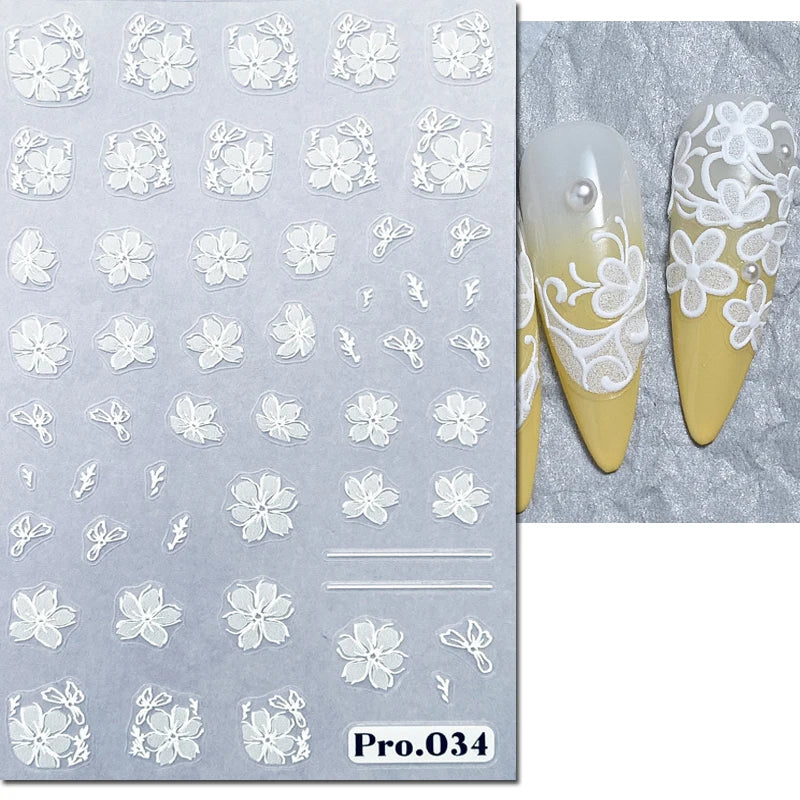 Nail Art Decals Adhesive Decorations For Manicure - 16