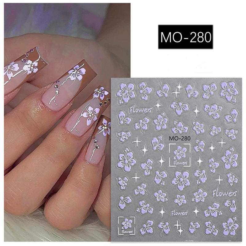 Nail Art Decals Adhesive Decorations For Manicure - M0-280