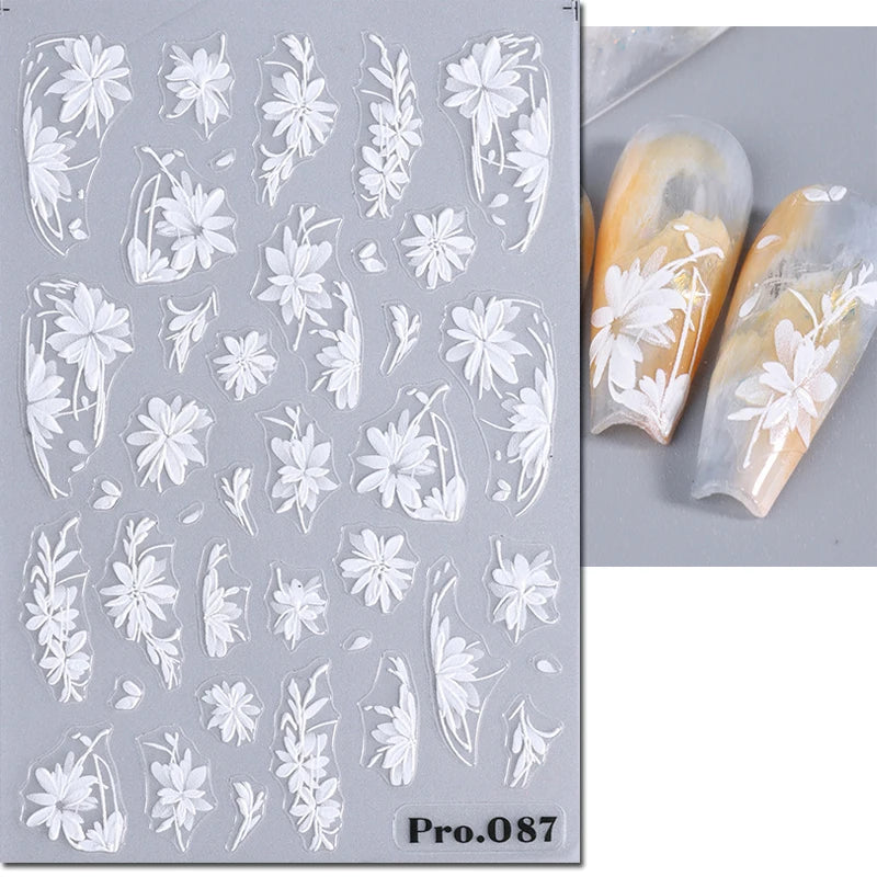 Nail Art Decals Adhesive Decorations For Manicure - 24