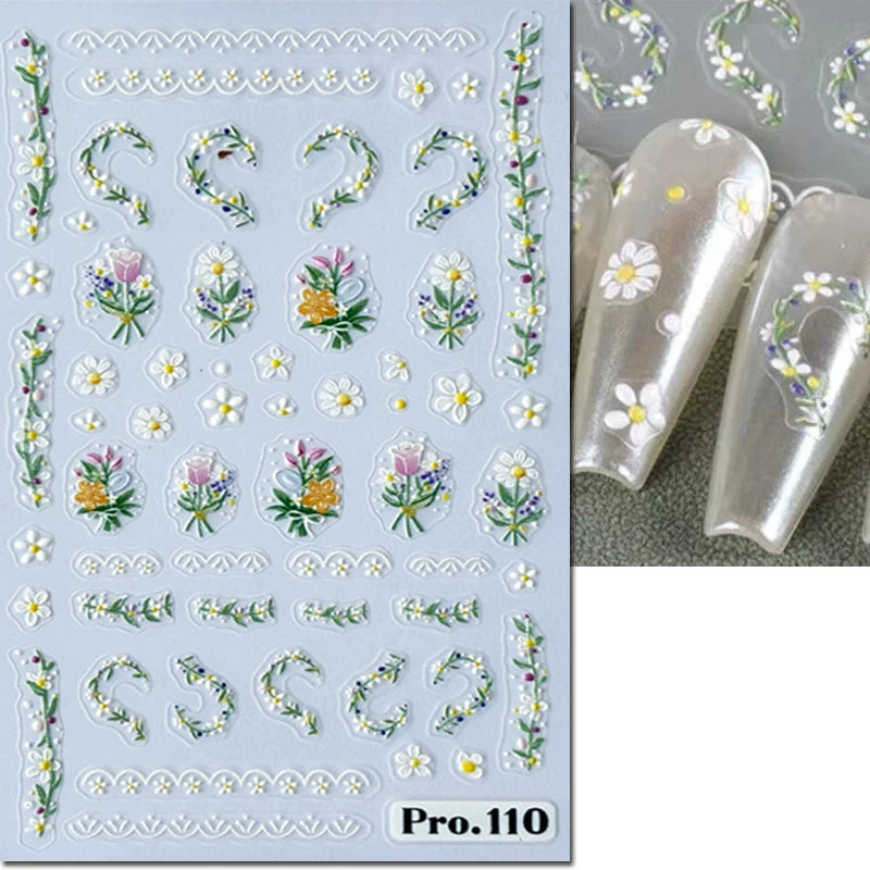 Nail Art Decals Adhesive Decorations For Manicure - 29