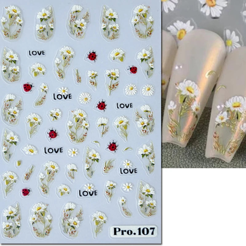 Nail Art Decals Adhesive Decorations For Manicure - 