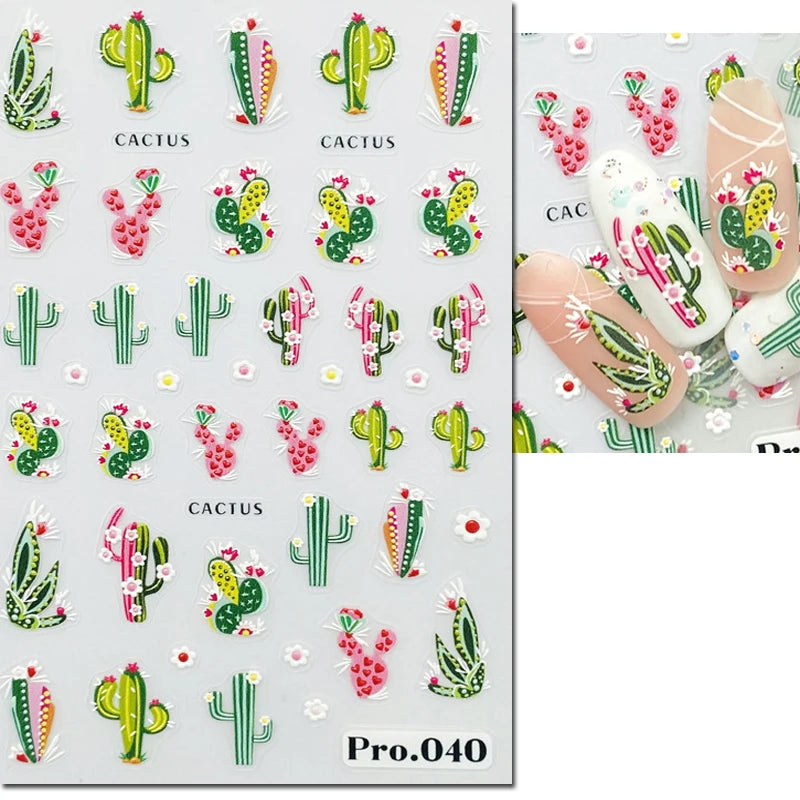 Nail Art Decals Adhesive Decorations For Manicure - 6