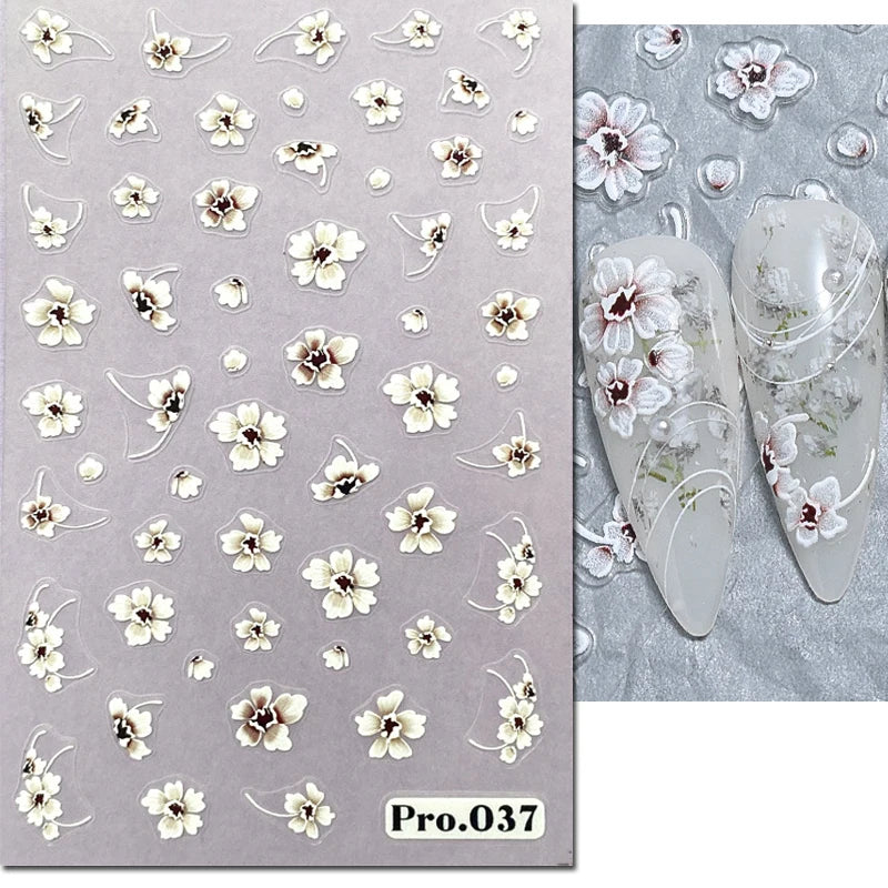 Nail Art Decals Adhesive Decorations For Manicure - 9