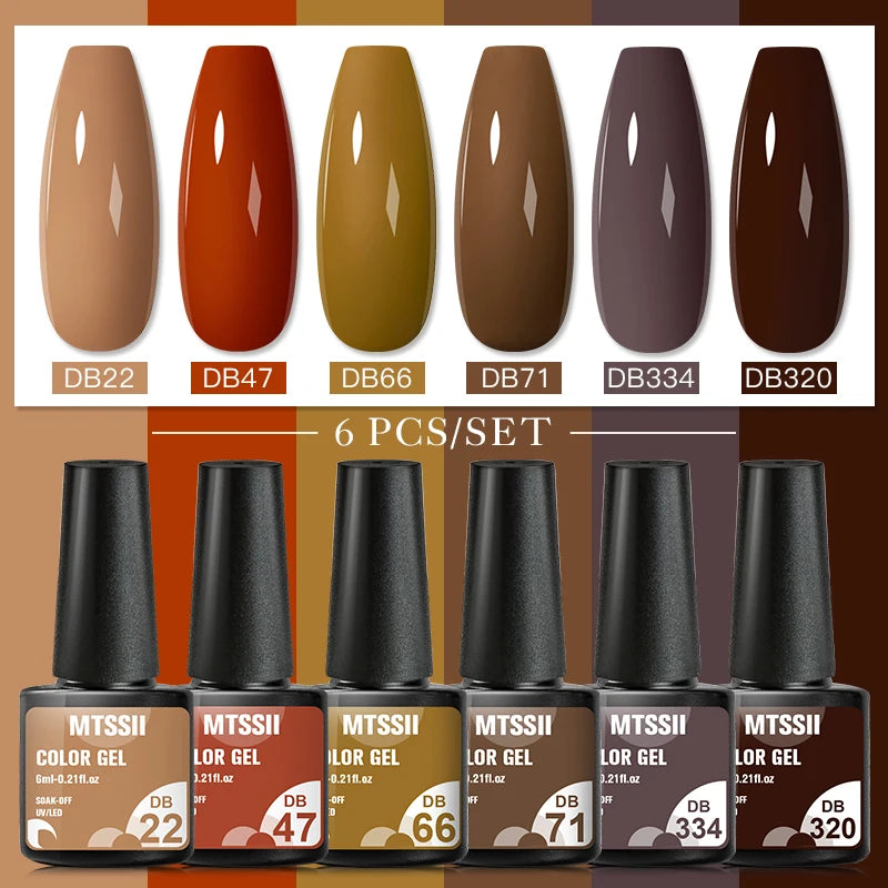 Nail Polish Set Glitter Sequins Semi Permanent  - DB22