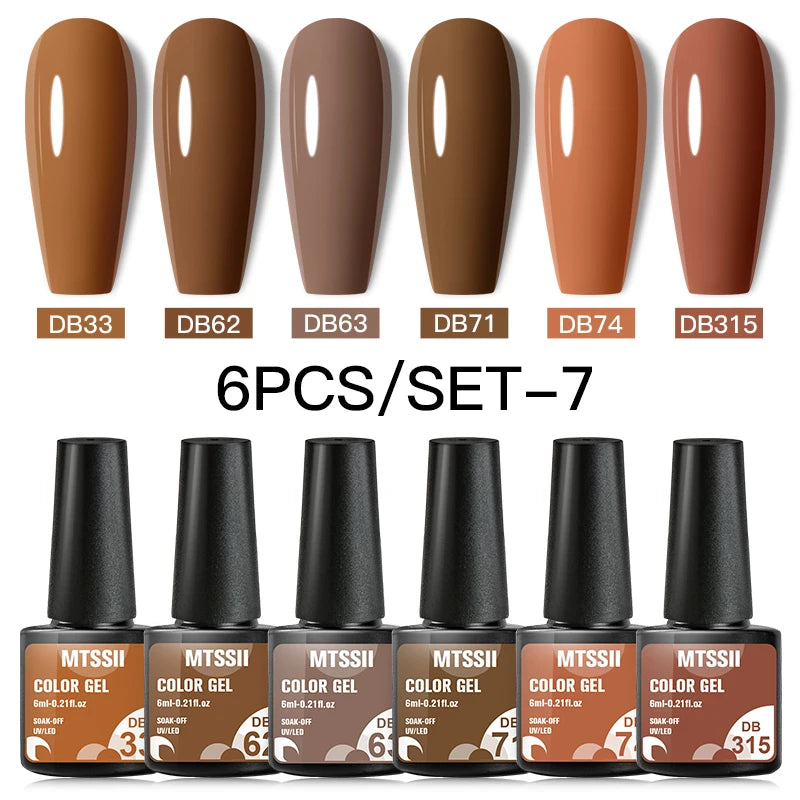 Nail Polish Set Glitter Sequins Semi Permanent  - 59