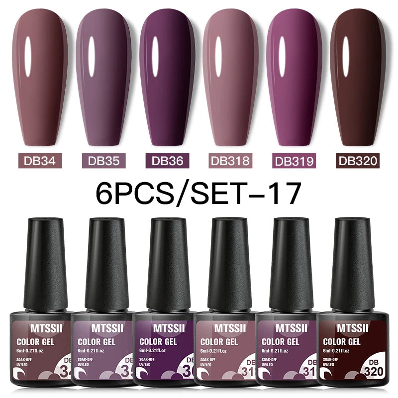 Nail Polish Set Glitter Sequins Semi Permanent  - 61