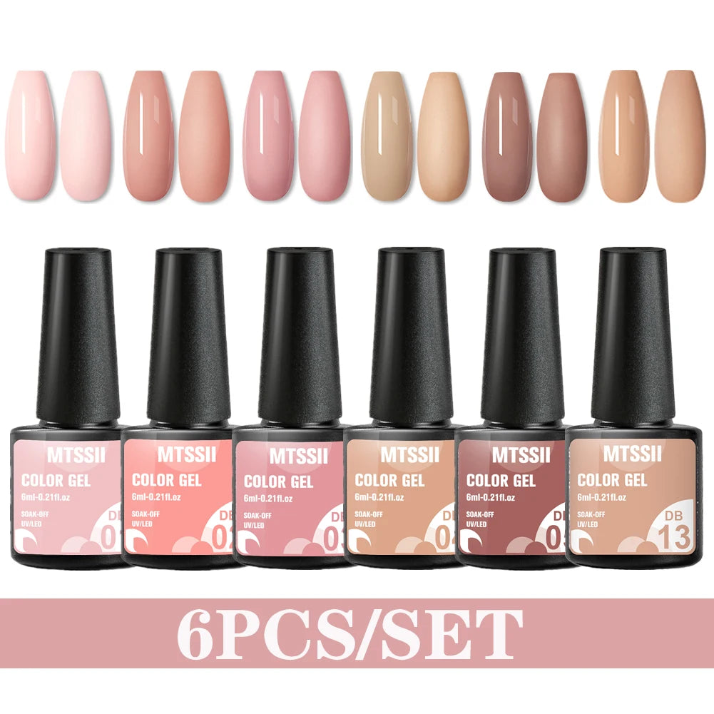 Nail Polish Set Glitter Sequins Semi Permanent  - 63