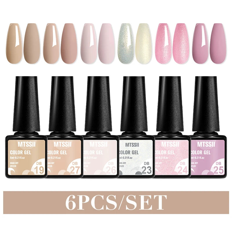 Nail Polish Set Glitter Sequins Semi Permanent  - 64
