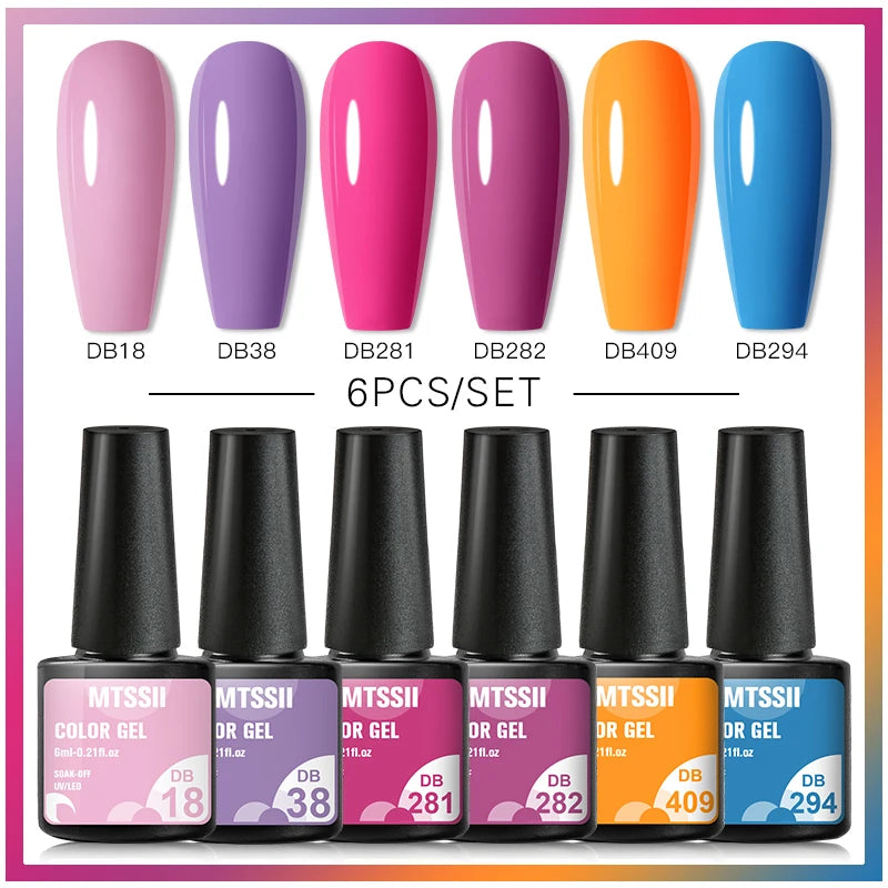Nail Polish Set Glitter Sequins Semi Permanent  - 67