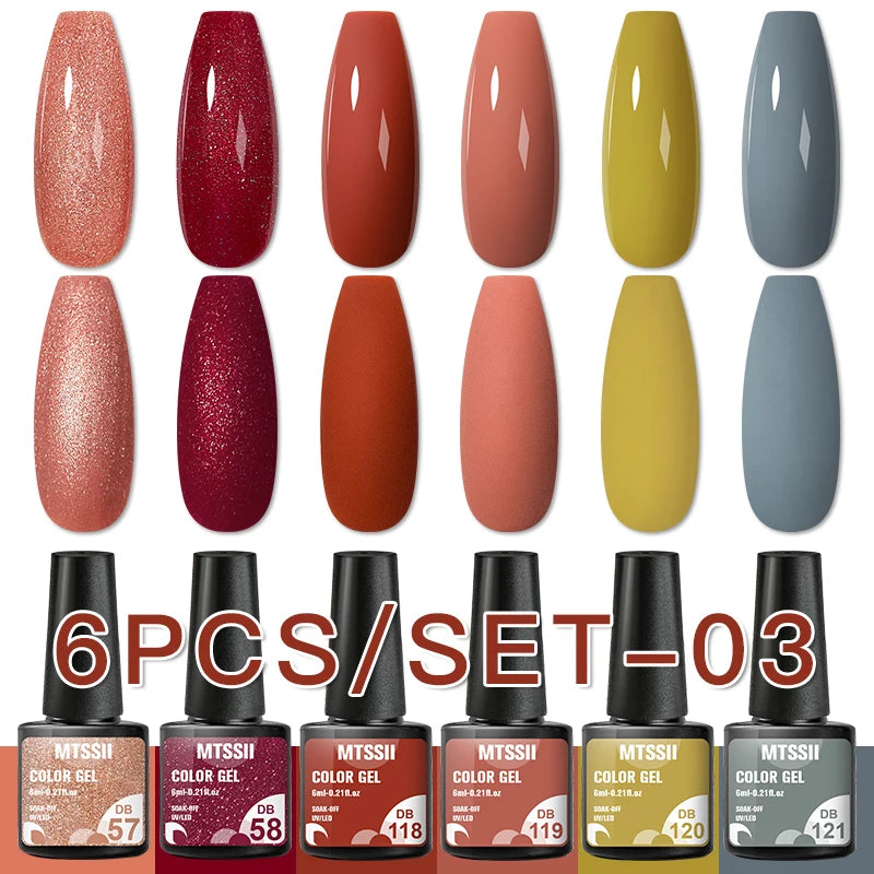 Nail Polish Set Glitter Sequins Semi Permanent  - 72