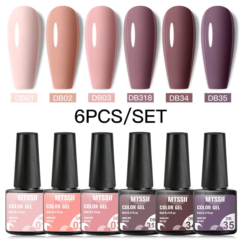 Nail Polish Set Glitter Sequins Semi Permanent  - 78