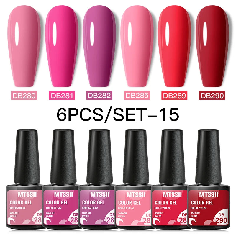 Nail Polish Set Glitter Sequins Semi Permanent  - 85