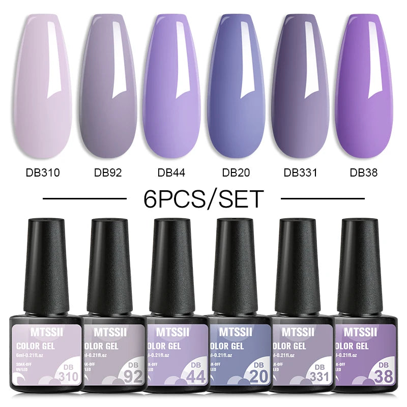 Nail Polish Set Glitter Sequins Semi Permanent  - 92