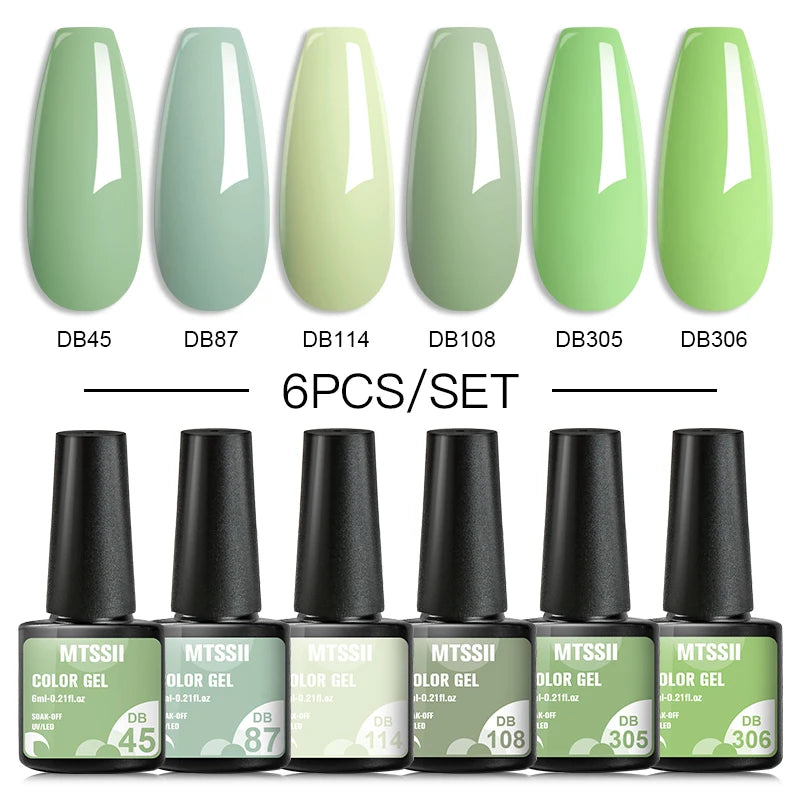 Nail Polish Set Glitter Sequins Semi Permanent  - 93