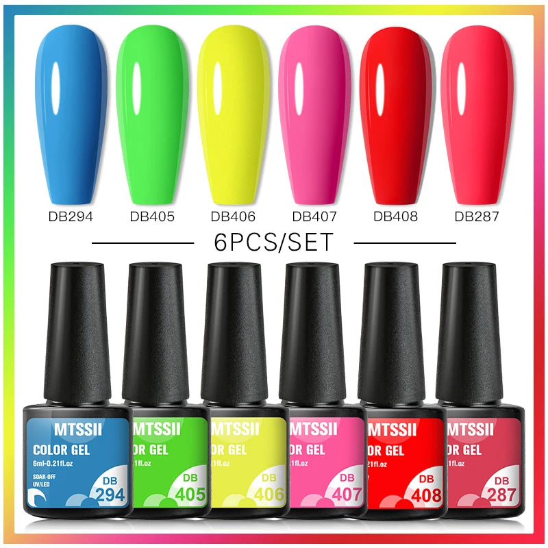 Nail Polish Set Glitter Sequins Semi Permanent  - 95