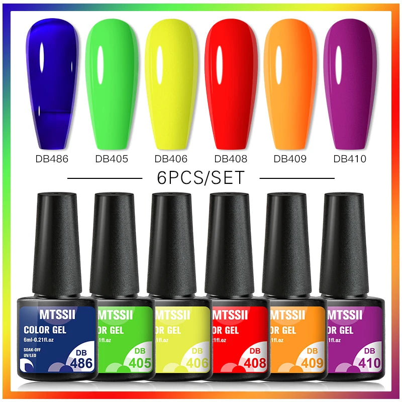 Nail Polish Set Glitter Sequins Semi Permanent  - 96