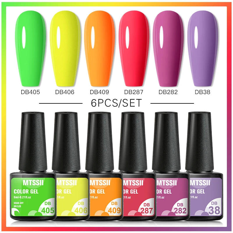 Nail Polish Set Glitter Sequins Semi Permanent  - 97