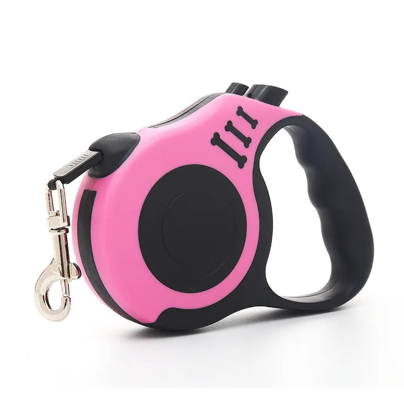 3M/5M retractable automatic dog leash with flexible traction rope for small and medium dogs and cats - 13. pink