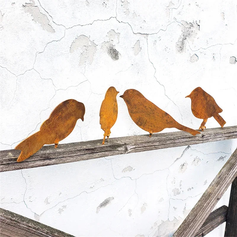 Rusty Bird Iron Crafts Sculpture for Home Decoration - 5