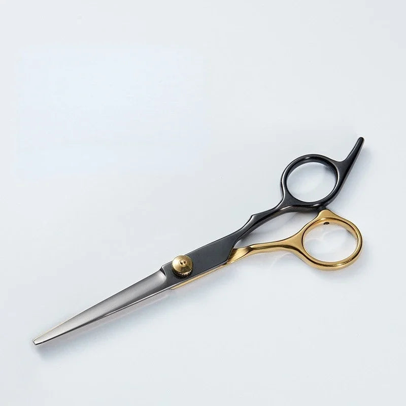 4Professional Black and Golden Stainless Steel Hair Cutting Scissors and Thinning Shears - gold and black