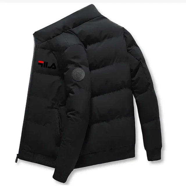 Men’s Winter Warm Coat – Windproof Printed Casual Jacket M–5XL