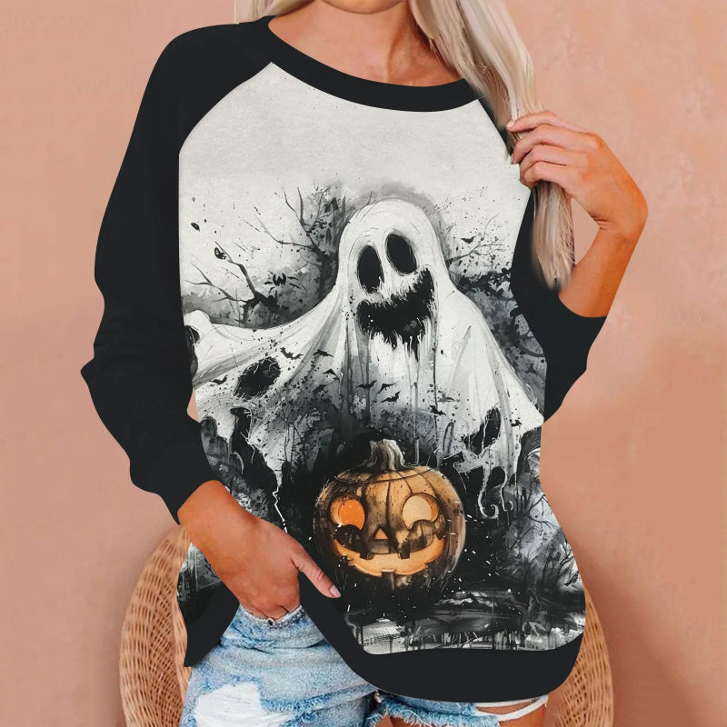 Women'S Halloween Theme Print Tops - 10