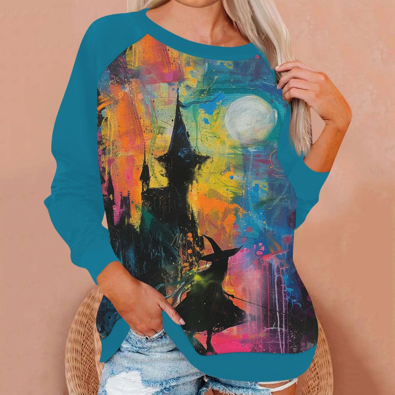 Women'S Halloween Theme Print Tops - 12